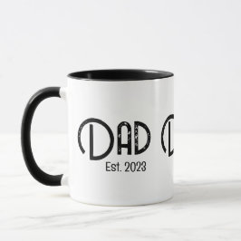 Caneca Dad Established Grunge text est. year two tone