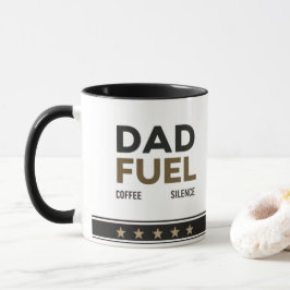 Caneca Dad Fuel | Café, Hobby, Silêncio Café