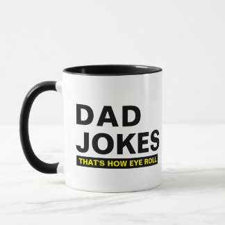 Caneca Dad Jokes Mug Funny Slogan Humor Gift