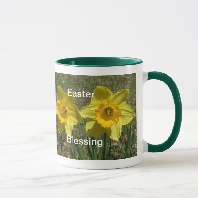 Caneca Daffodils do amarelo da Bênção-Dois da páscoa (Direita)