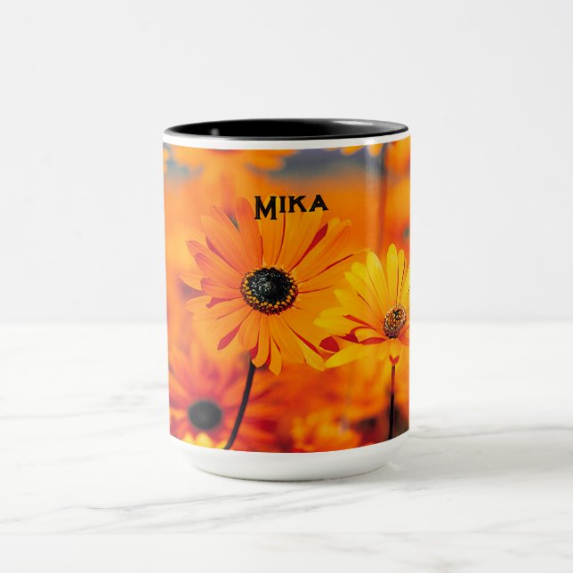 Caneca Daisy com Flores Laranja (Centro)