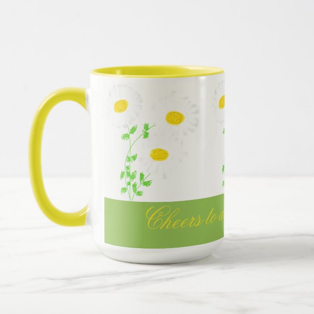Caneca Daisy Fllowy Yellow E Green Mug (Esquerda)