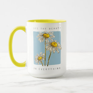 Caneca Daisy Flowers Beauty Slogan