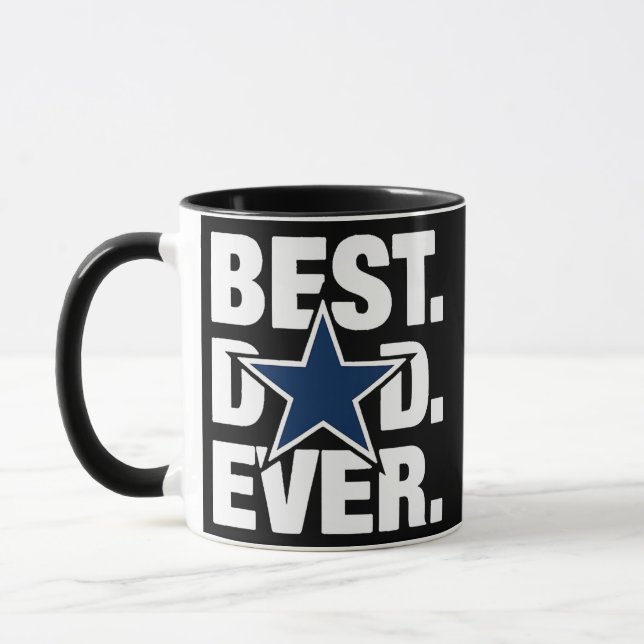 Caneca Dallas Fan Best Dad Ever Football Love Father's (Esquerda)