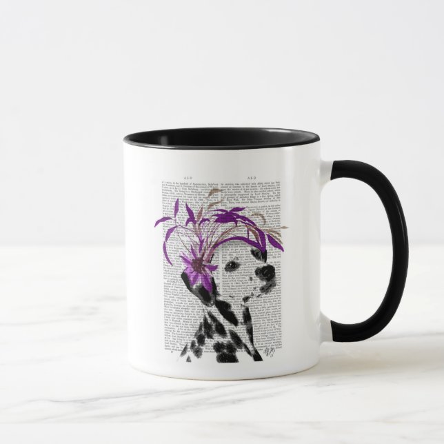 Caneca Dalmácia Com Fascinador Roxo (Direita)