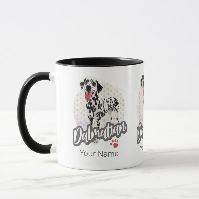 Caneca Dalmaciano Com Pata Vintage Design De Cães (Esquerda)