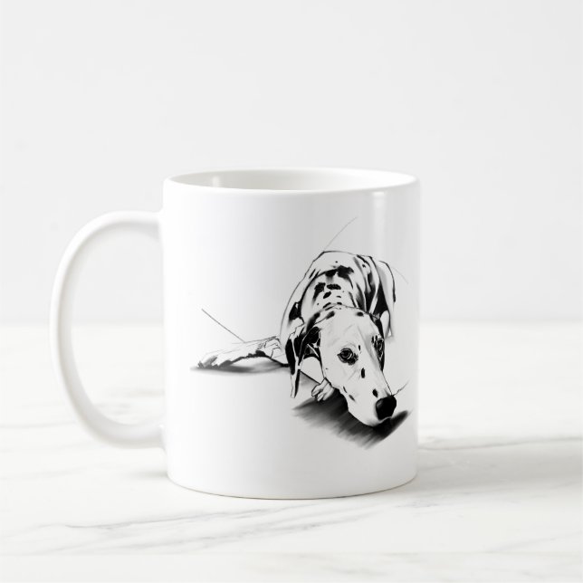 Caneca Dálmata – Caneca de Café com Cachorro Malha (Esquerda)