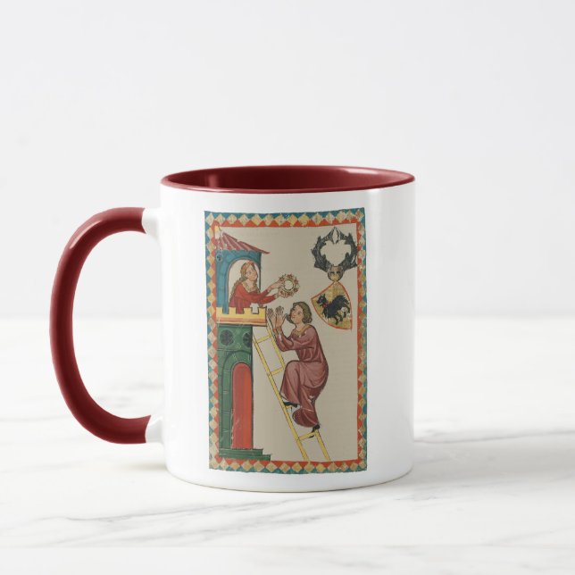 Caneca Dama Dando Presente ao Pretendente, Século XIV (Esquerda)