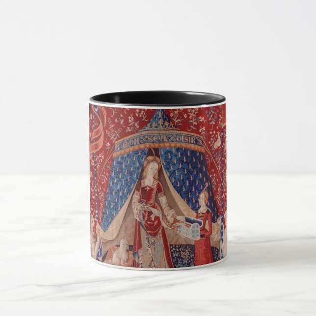 Caneca Dama e Unicórnio do Desejo da Teoria Medieval (Centro)