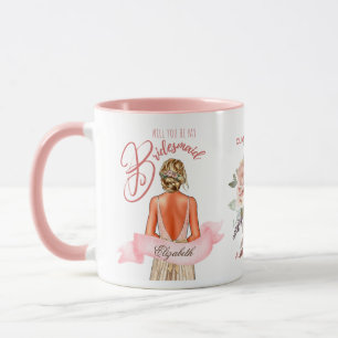 Caneca Damas de Honra Caricatura Proposta Agradecimento P
