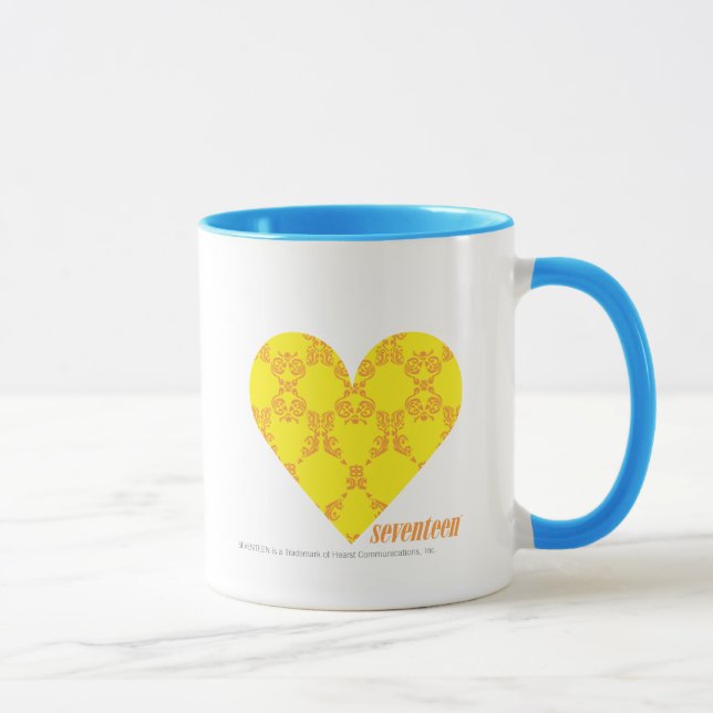 Caneca Damasco 4 amarelos alaranjado (Direita)
