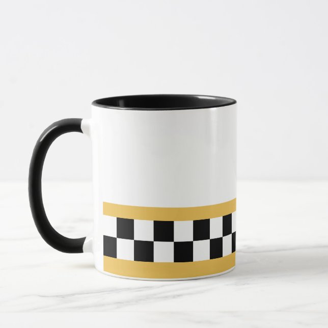 Caneca damascos estriados amarelados da mostarda (Esquerda)