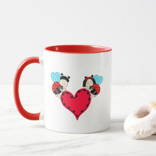Caneca Damybugs de coração