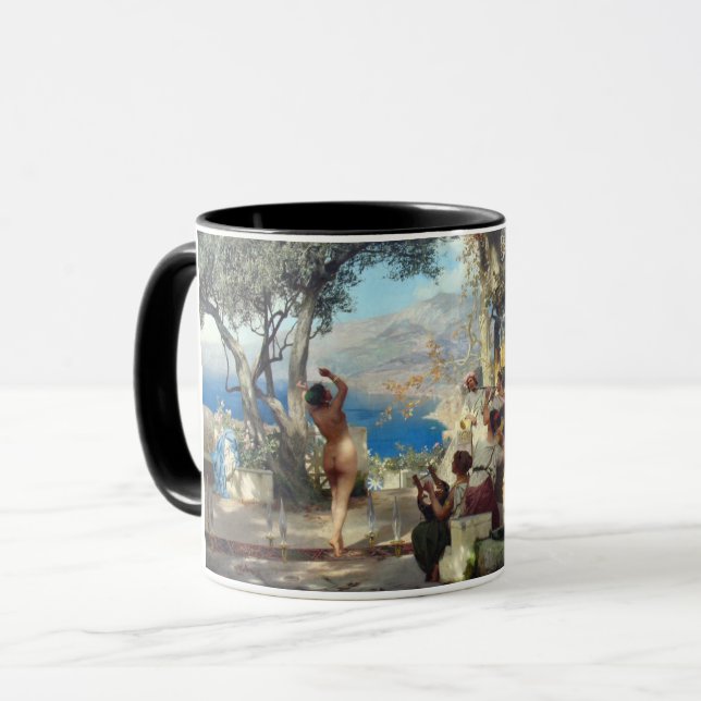 Caneca Dançando dançarina com daggers na Itália (Frente Esquerda)