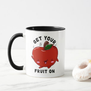 Caneca Dançando Kawaii Apple
