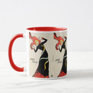 Caneca Dançarina Art Nouveau Jane Avril por Toulouse Laut