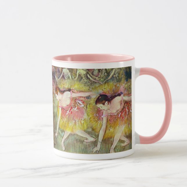 Caneca Dançarinas se Curvando de Edgar Degas, Arte do Bal (Direita)