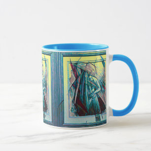 Caneca Dançarino de Cinzas de Arte Cubista