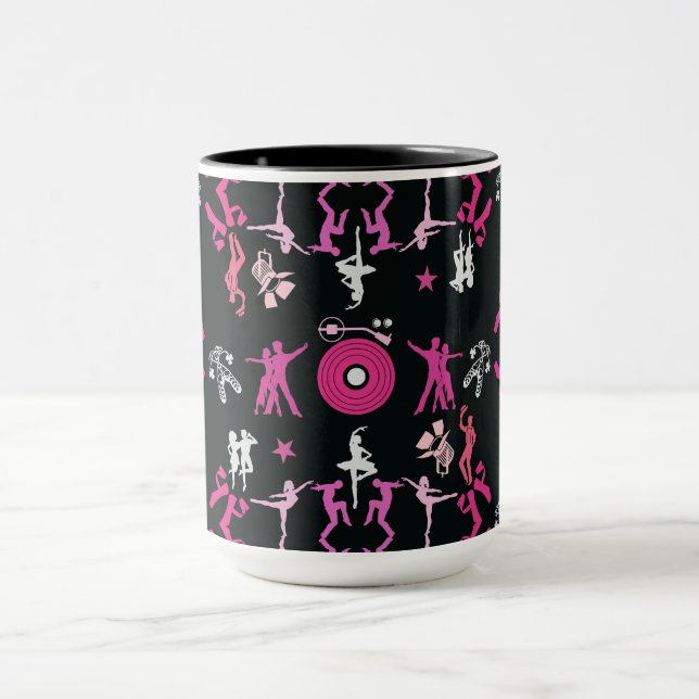 Caneca Dançarino Rosa Decor Doméstico Padrão (Centro)