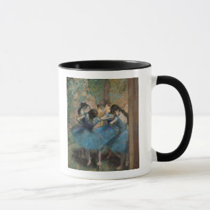 Caneca Dançarinos de Edgar Degas no azul, 1890