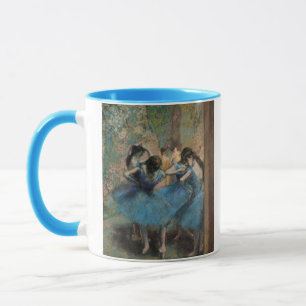 Caneca Dançarinos de Edgar Degas   no azul, 1890