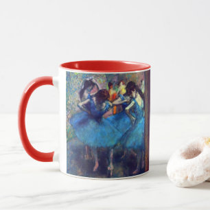 Caneca Dançarinos em azul por Edgar Degas, Arte Balé de V