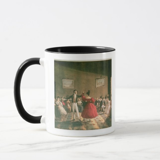 Caneca Dance em um salão de beleza em Buenos Aires, (Esquerda)