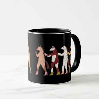 Caneca Dancing Horses Whimsical Mug