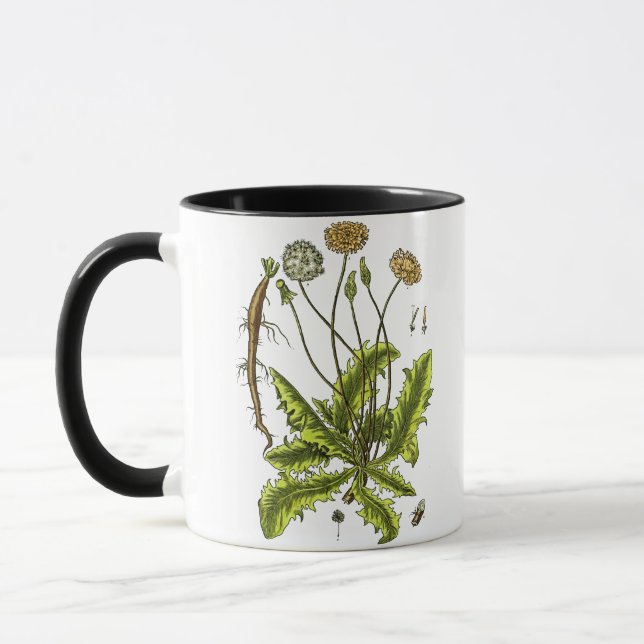 Caneca Dandelion Botanical Illustration (Esquerda)