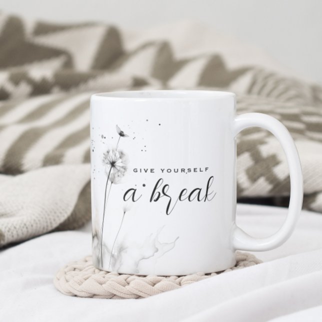 Caneca Dandelion de Queak Watercolor (Criador carregado)