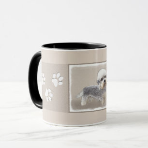 Caneca Dandie Dinmont Terrier pintando arte canina origin