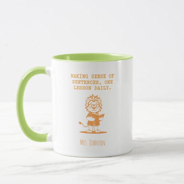 Caneca Dando Sentido às Frases Professor de Inglês (Esquerda)
