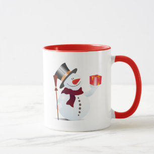 Caneca Dando Snowman para o Natal / X-mas