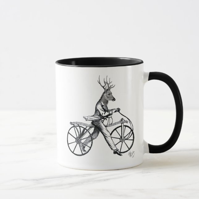 Caneca Dandy Deer na Bicicleta Vintage (Direita)