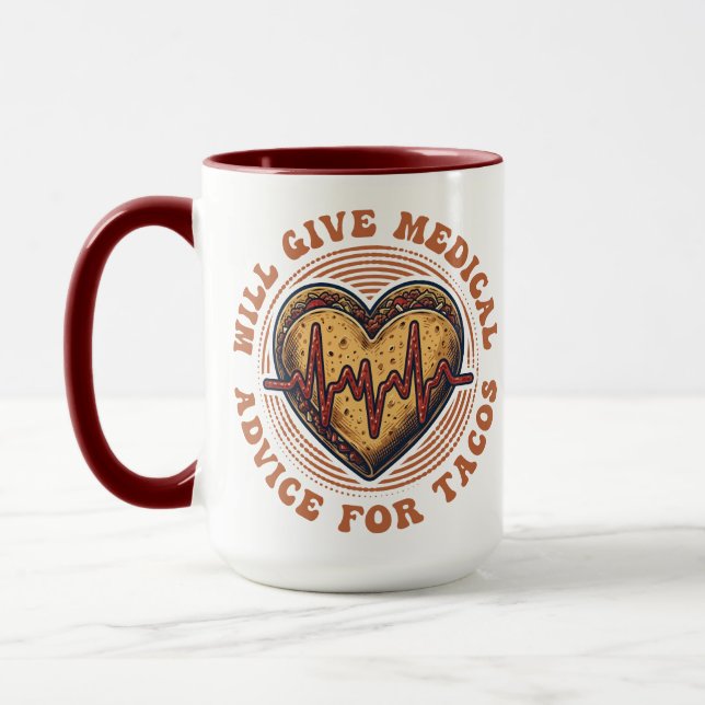 Caneca Dará Conselho Médico para Enfermeira Cinco de Taco (Esquerda)