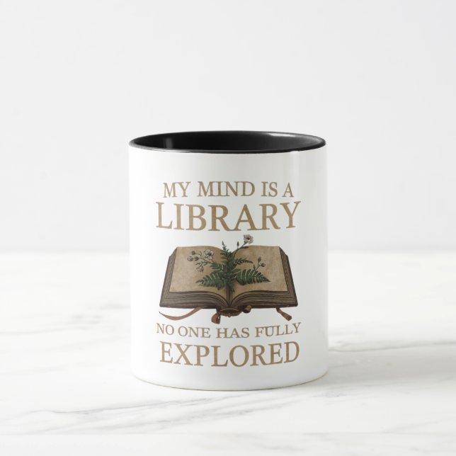 Caneca Dark Academia | Caneca de Café com Citação  (Centro)