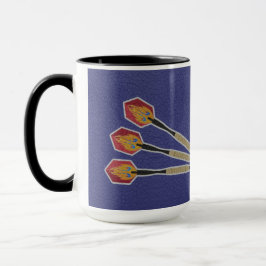 Caneca Darts Three darts on Custom background personalize