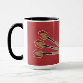 Caneca Darts Three darts on Custom background personalize