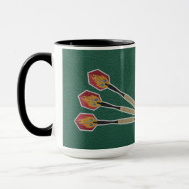 Caneca Darts Three darts on Custom background personalize