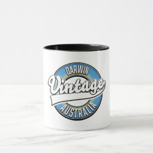 Caneca Darwin austrália logotipo Vintage