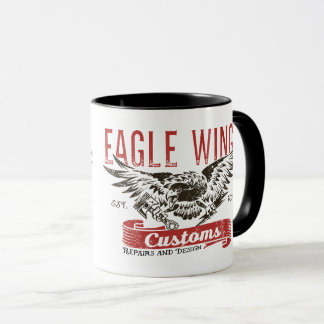 Caneca das asas de Eagle do "fechamento & da chave