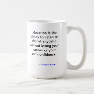 Caneca das citações da educação de Robert Frost