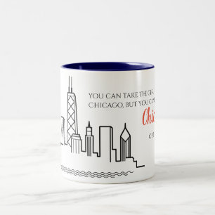 Caneca das citações da skyline de Chicago