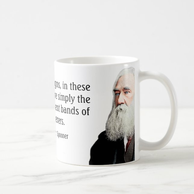 Caneca das citações de Lysander Spooner (Direita)