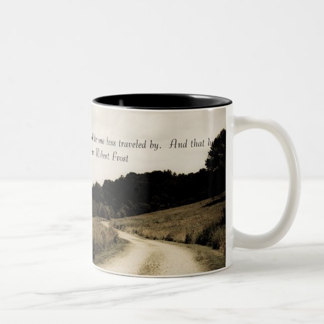 Caneca das citações de Robert Frost (Direita)