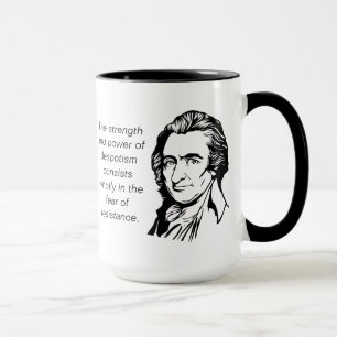 Caneca das citações de Thomas Paine