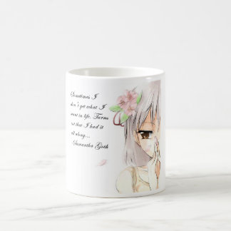 Caneca das citações do Anime do gótico de Samantha