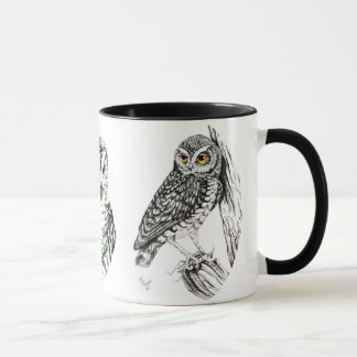 Caneca das corujas na tinta