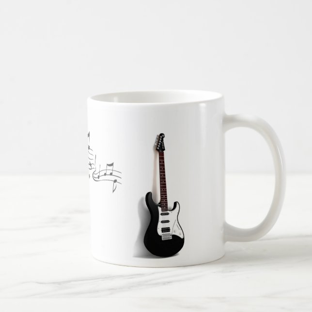 Caneca das notas da guitarra e da música (Direita)