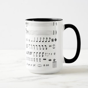 Caneca das notas musicais